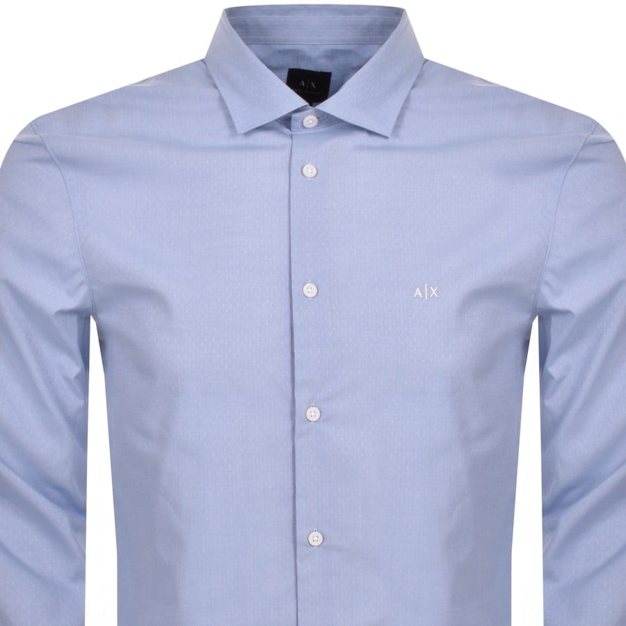 Armani Exchange Regular Fit Shirt Blue | Mainline Menswear